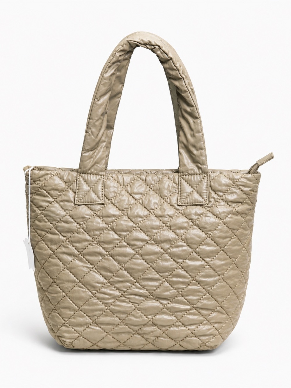 Xitang Olive Green Quilted Purse With Cross-Body Strap